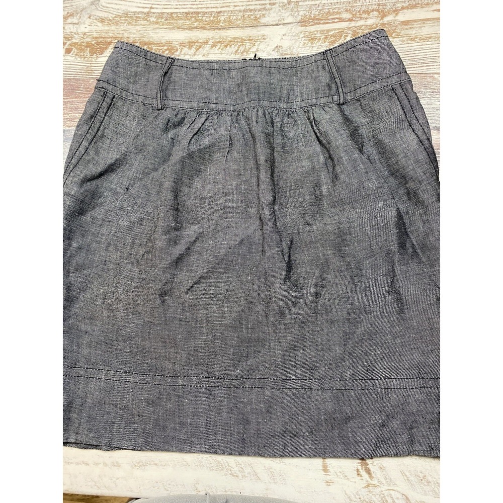 Banana Republic 100% Linen Skirt Size 6 Gray Pencil Skirt Business Casual
